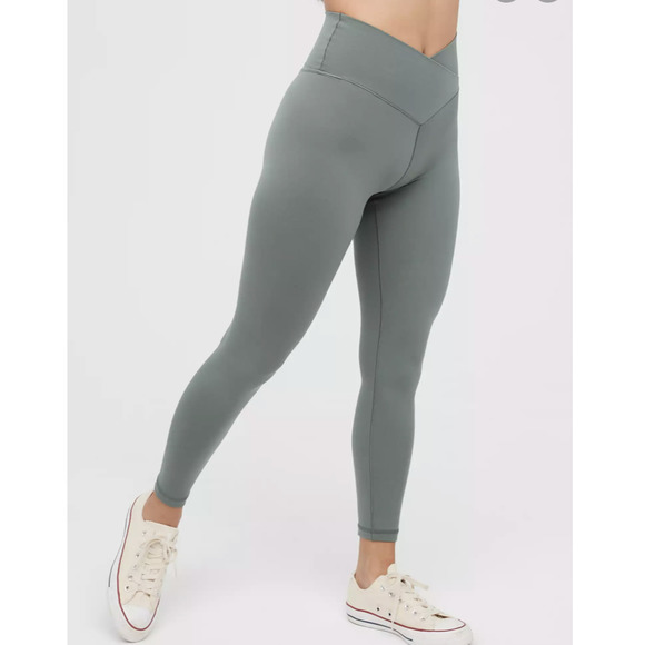 Aerie Off Line V Front Legging Army 